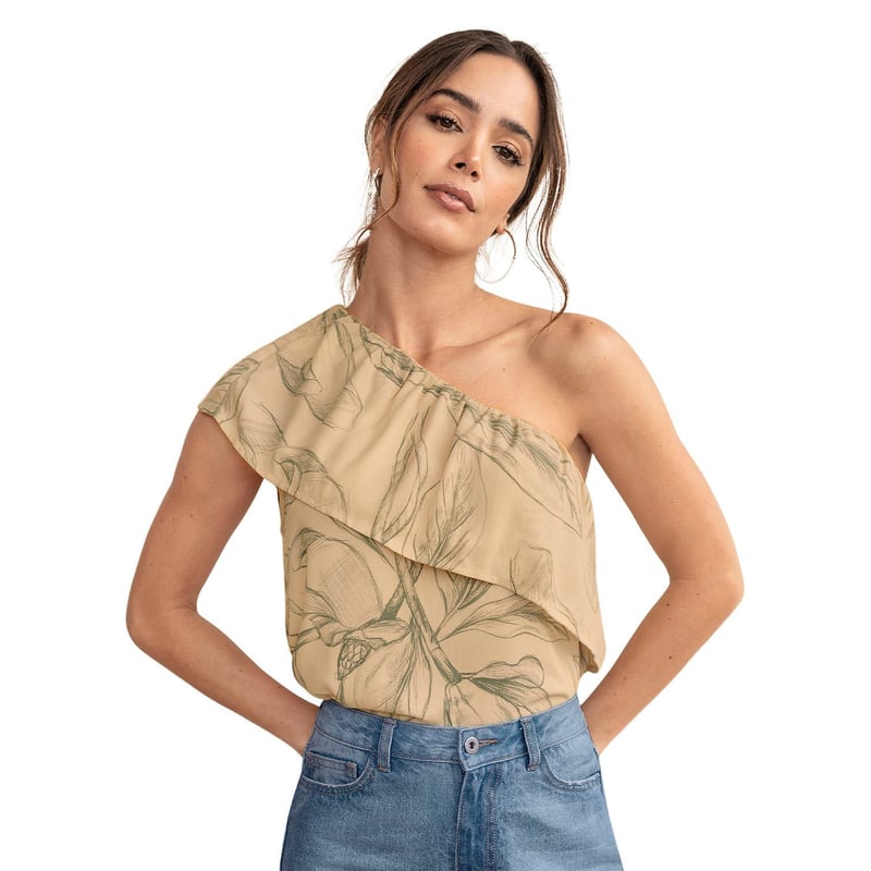 Blusas de un solo hombro con bolero hotsell
