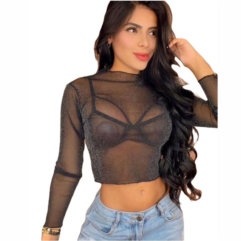 Top con blusa transparente sale