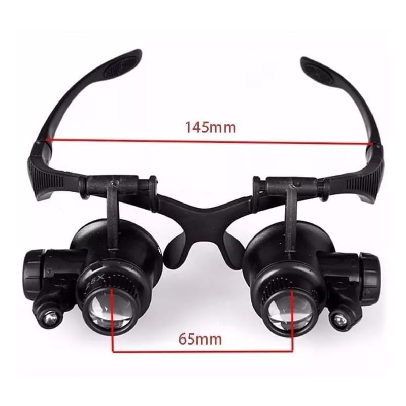 Gafas Lupa Relojero Joyero Electronica Con Led 10 15 20 25x GENERICO falabella