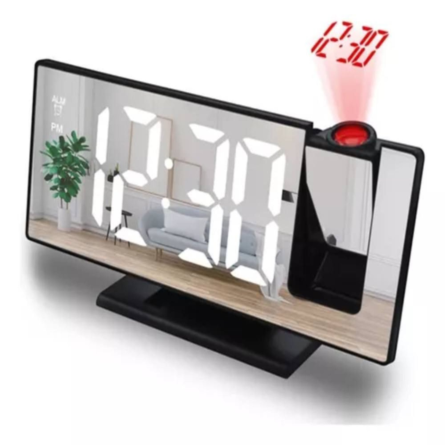 Reloj Despertador Digital Alarma Lcd Proyector Hora En Techo GENERICO falabella