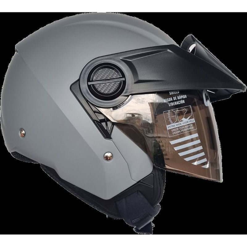 Casco moto ich 102 gris mate solid smoke XL ICH falabella