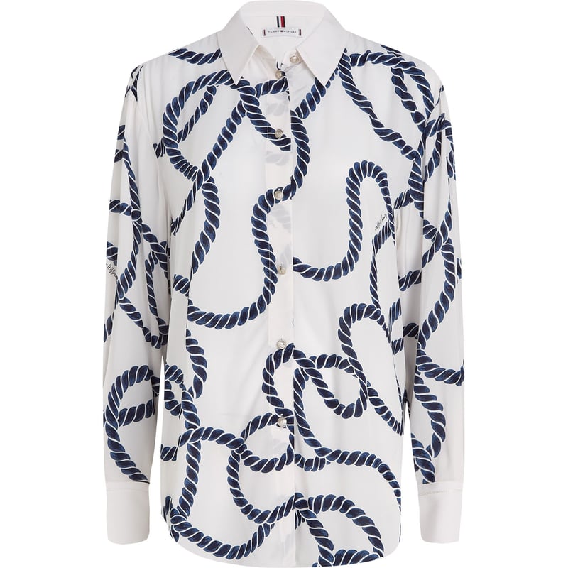 Camisa amplia bordada de 6 letras sales
