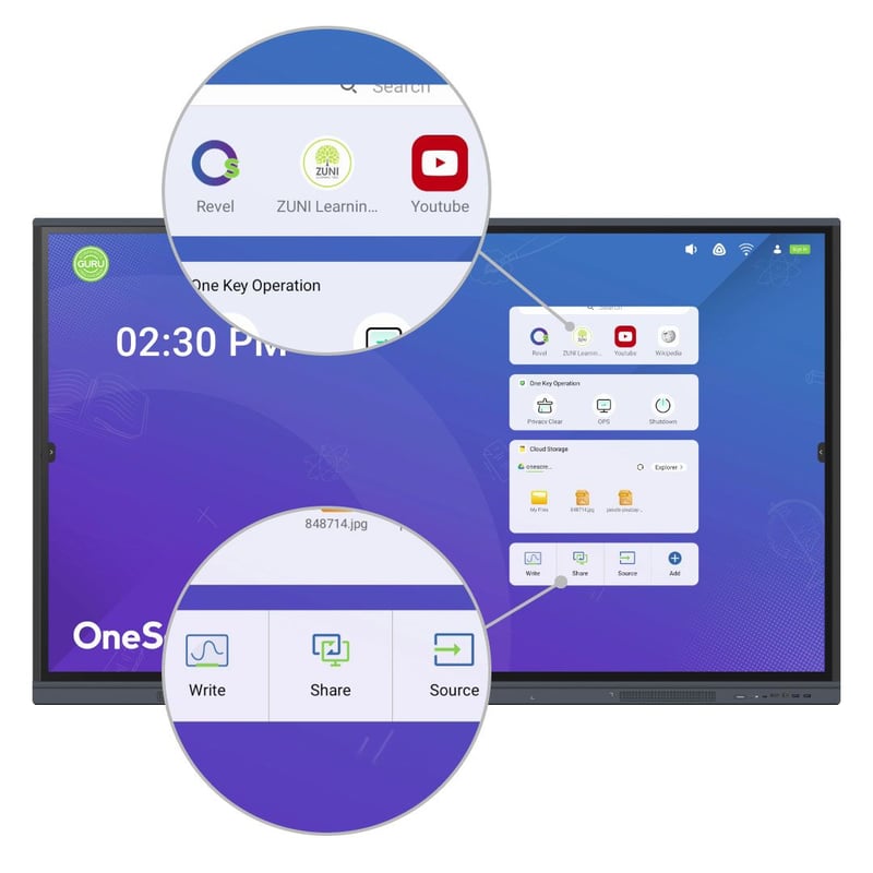 Monitor 65 Pollici All in One Multi-Touch Full HD