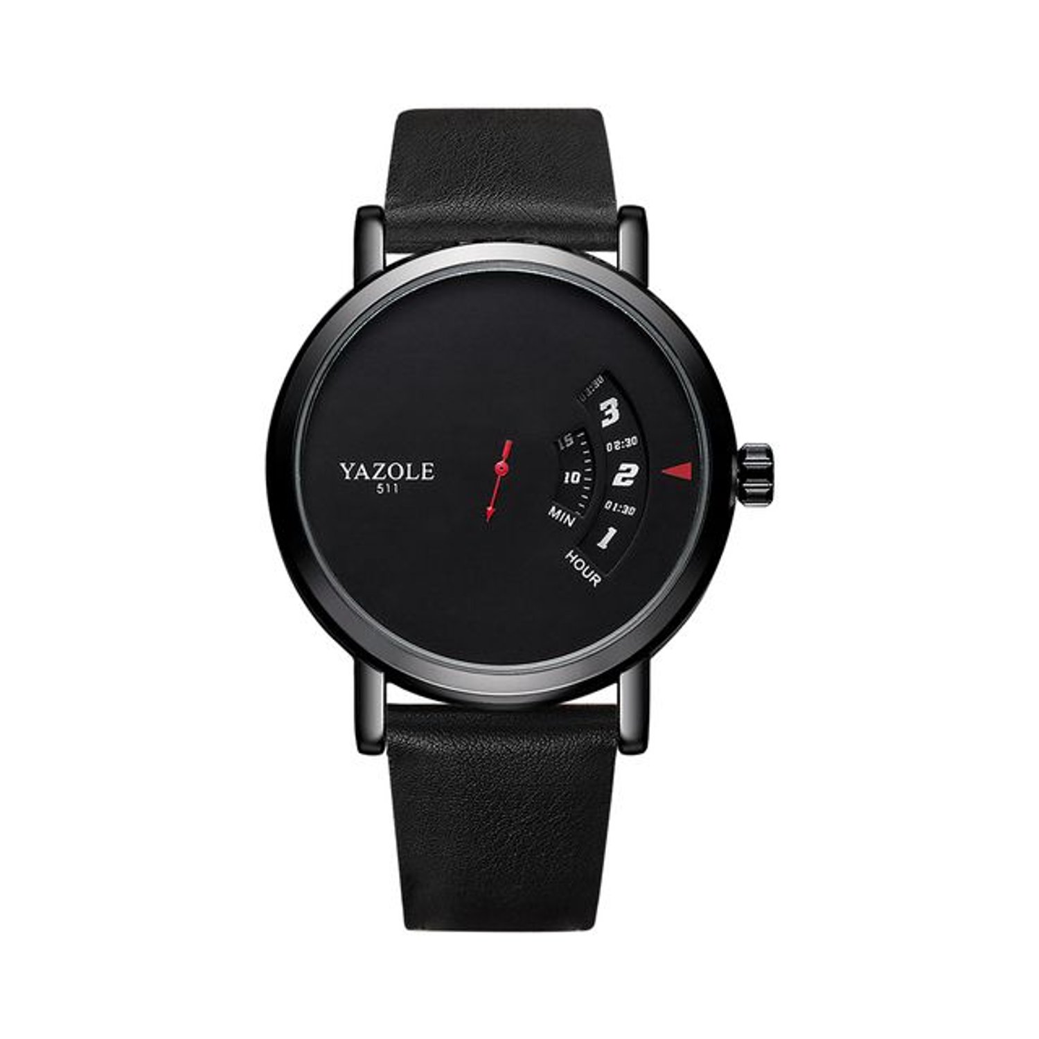RELOJ YAZOLE NEGRO CUERO HOMBRE 511 GENERICO falabella