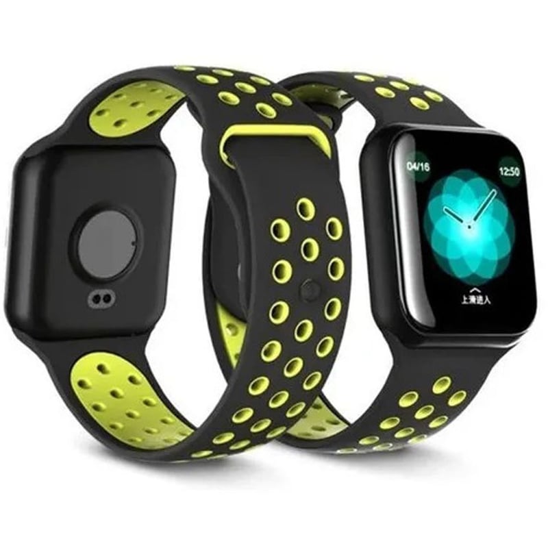 Reloj Inteligente SmartWatch F8 NegroAmarillo Llamada Valores Vitales