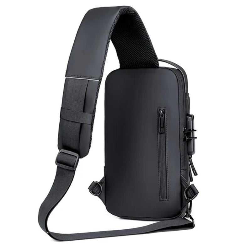 BOLSO ANTIROBO TERCIADO SEGURIDAD MALETA MORRAL URBANO USB GENERICO falabella