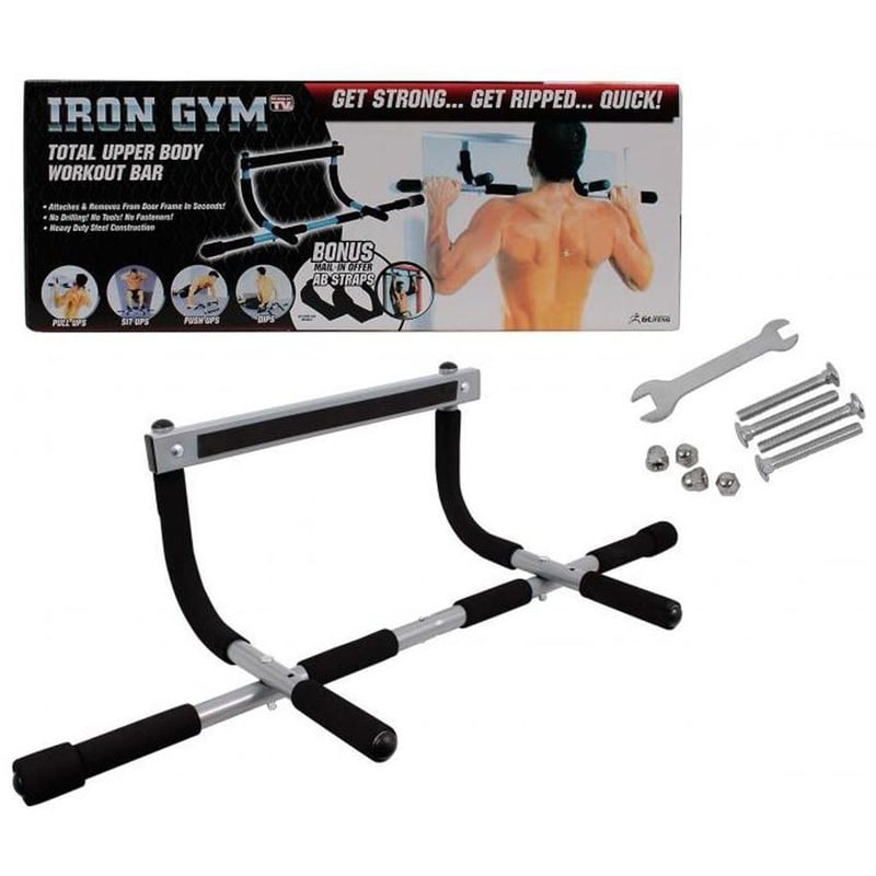 Barra para dominadas marco de puerta iron gym abdominales GENERICO falabella