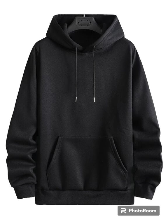 BUZO HOMBRE NEGRO HOODIE OVERSIZE BUSO GENERICO falabella