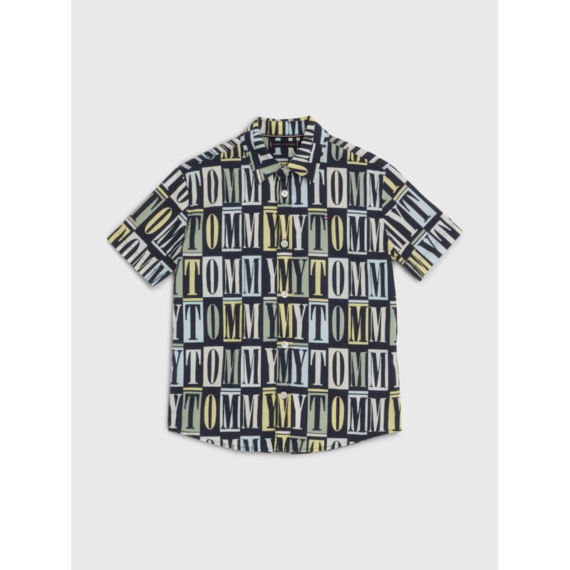 Camisa amplia bordada de 6 letras shop