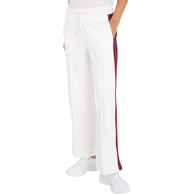 Pantalon Con Rayas Distintivas Mujer Blanco Tommy Hilfiger