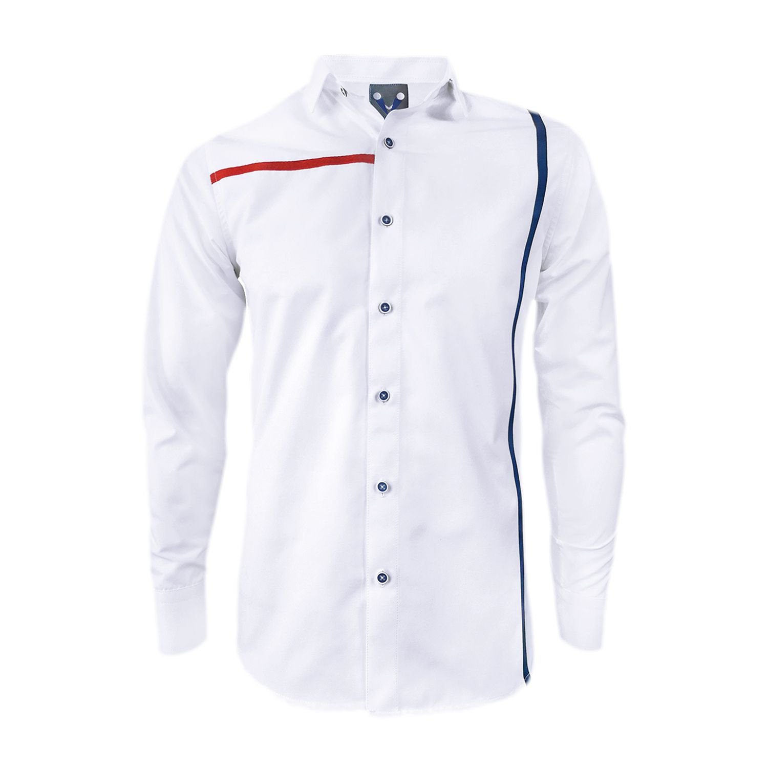 Camisa blanca con rojo shop