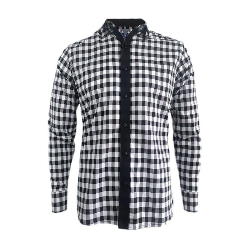 Camisa cuadros blanco y negro hombre shop