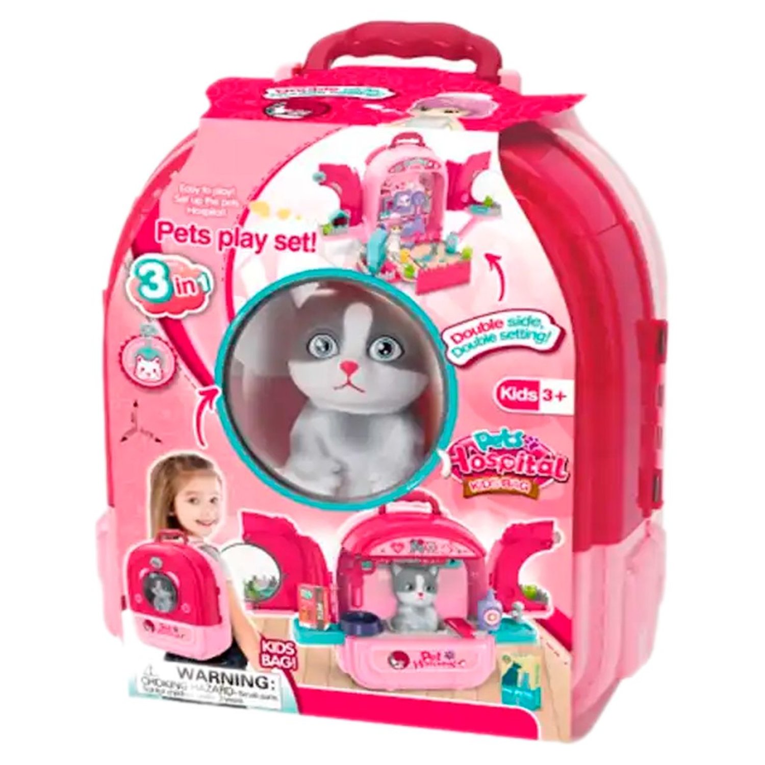 Maleta 3 En 1 Set Muneco Juguete Maletin Portatil Nino Nina GENERICO falabella