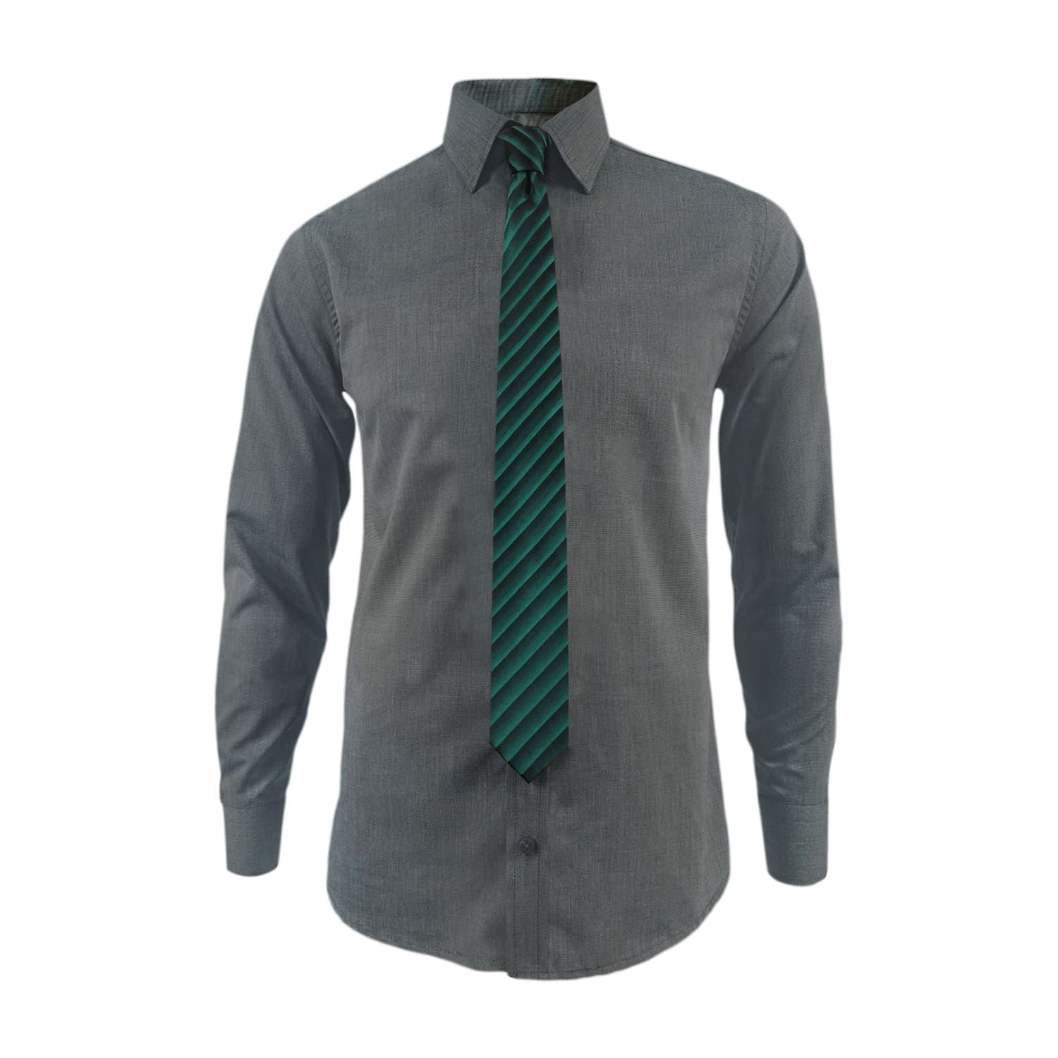 Camisa gris con corbata hotsell