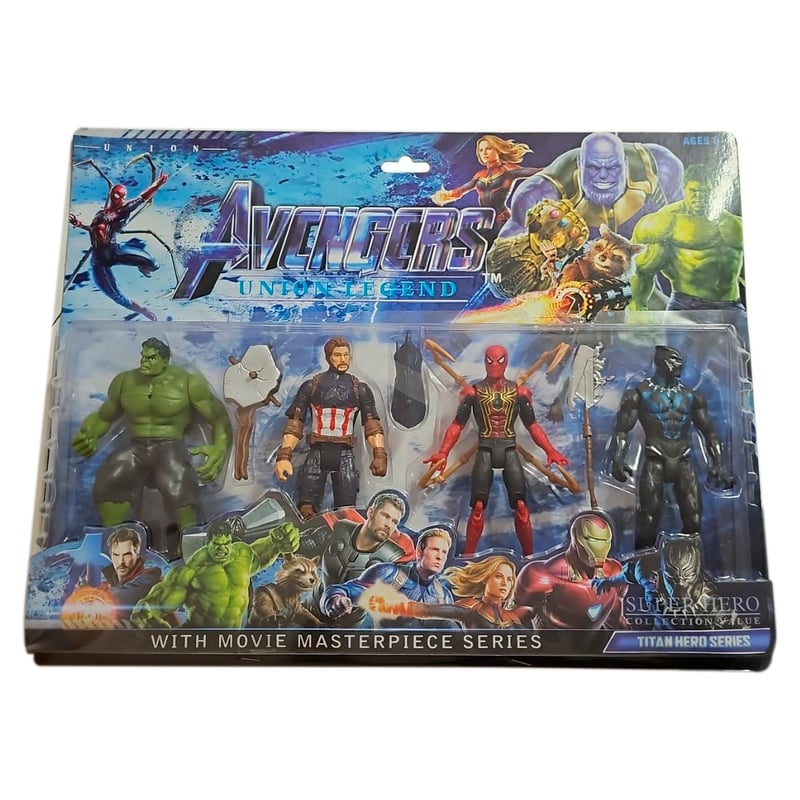 Set X4 Munecos Avengers 14cm Figura Juguetes GENERICO falabella