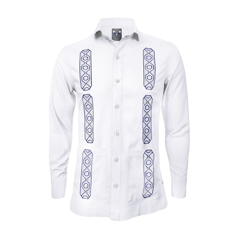 Camisa guayabera blanca shop