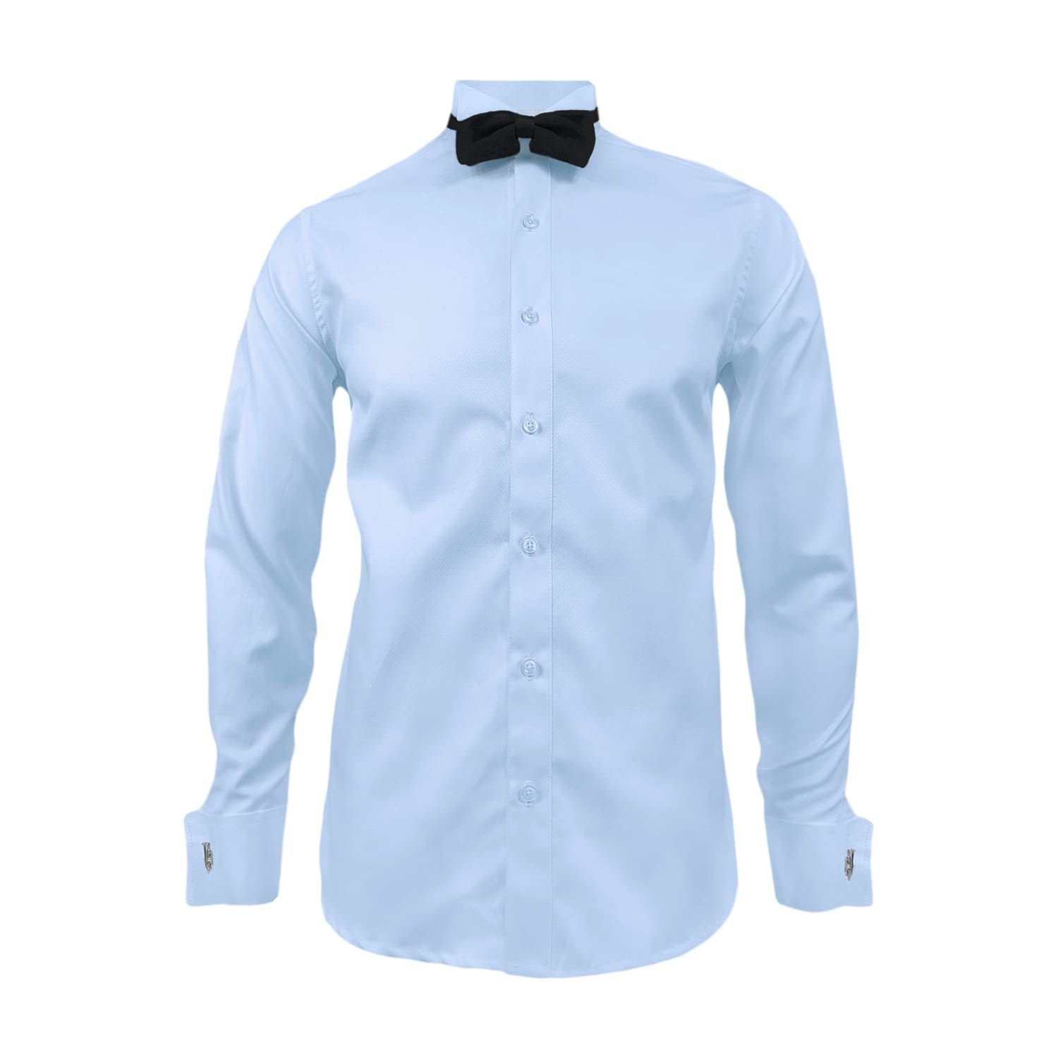 Camisa smoking azul claro puno mancornas manga larga hombre SON DOS falabella