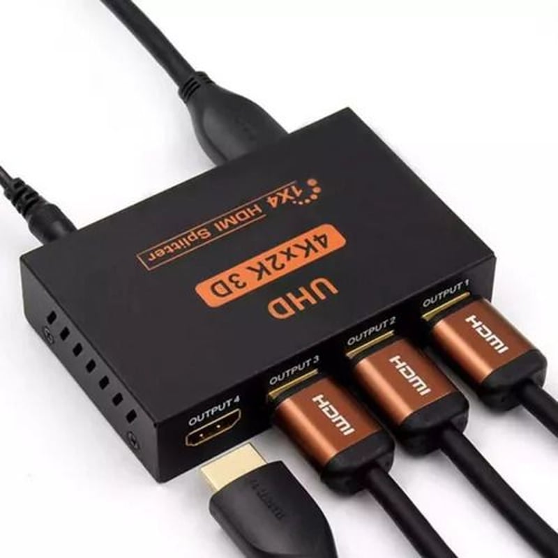 Splitter 1x4 Divisor Amplificador HDMI 1080p 4k 3d 4 Salidas GENERICO ...