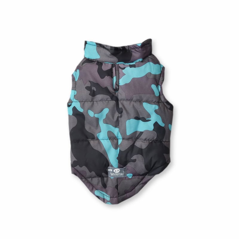 WAWAW - Chaleco para perro  talla S camuflado turquesa Wawaw