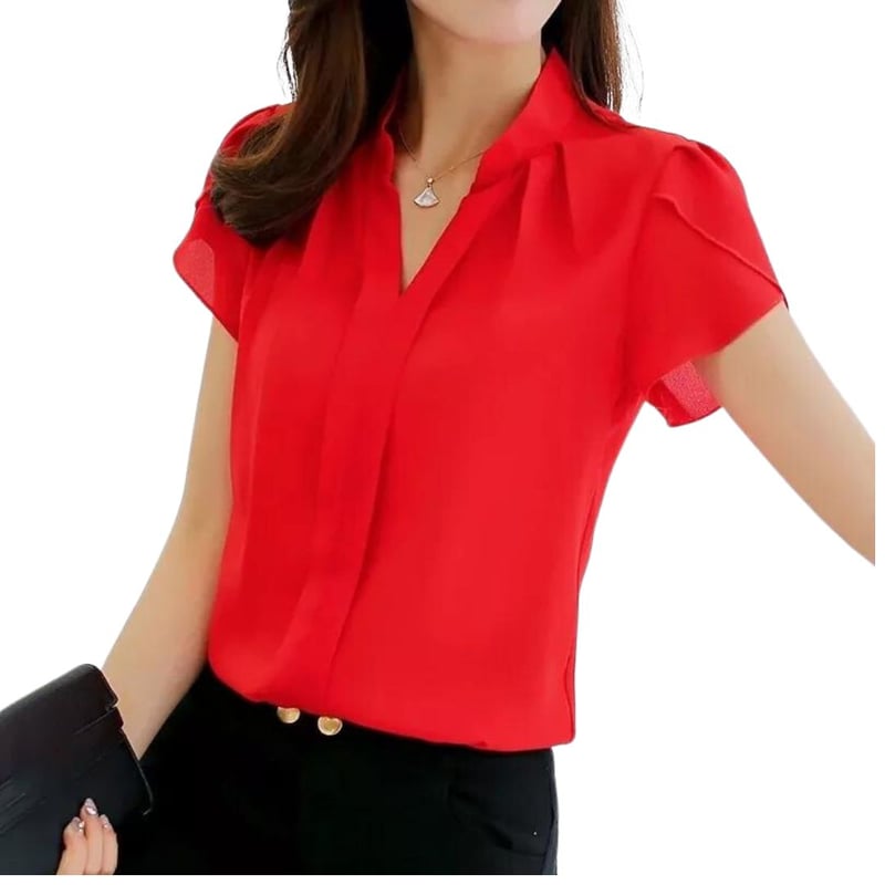 BLUSA FORMAL BASICA MANGA CORTA YURELKSHOP falabella