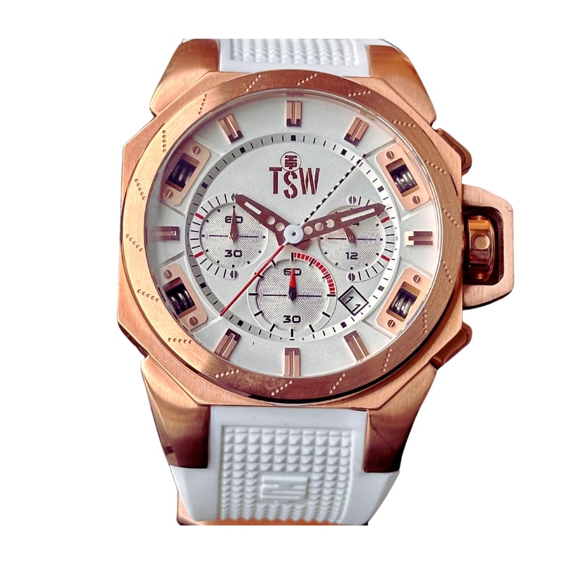Montre Chronographe Femme Technosport TS-820-4 Or Et Rose - Silicone, étanche 100m