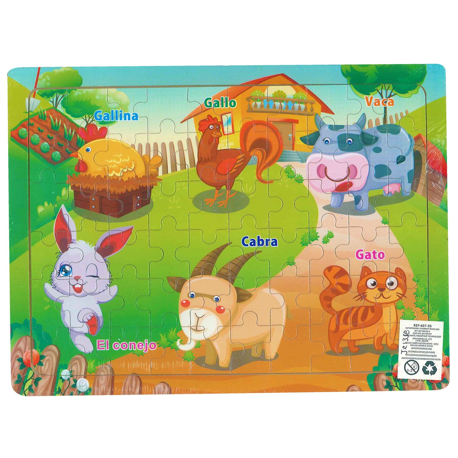 Super Rompecabezas Madera De Animales 60 Piezas Para Ninos GENERICO falabella