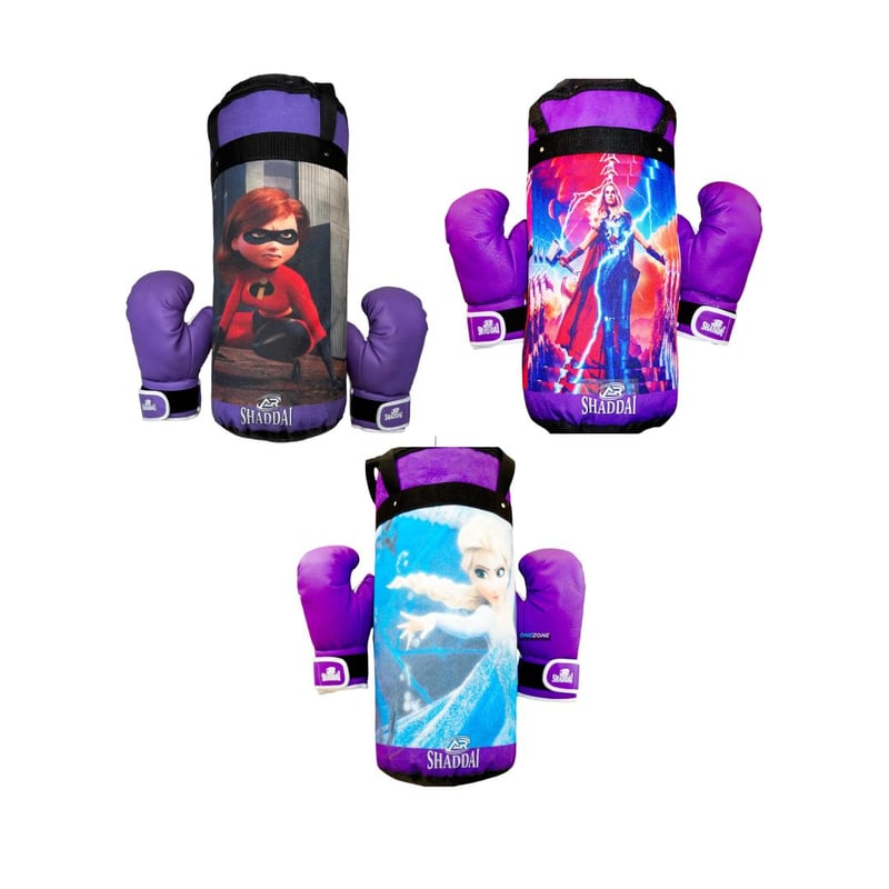Kit Saco Boxeo Multidisenos Guantes Para Nino Morado GENERICO falabella