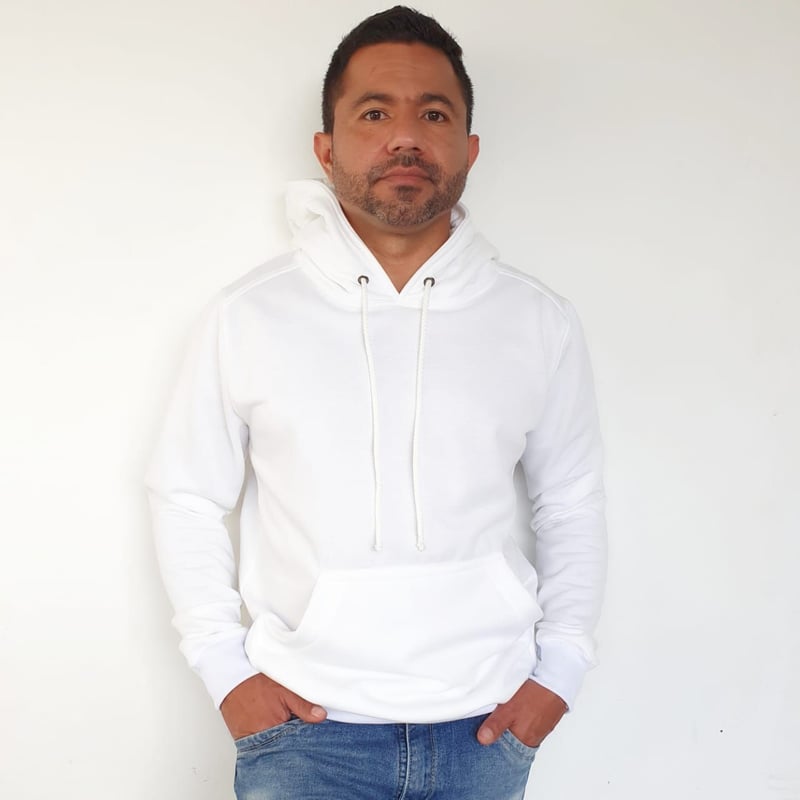 Buzo blanco liso hombre hotsell