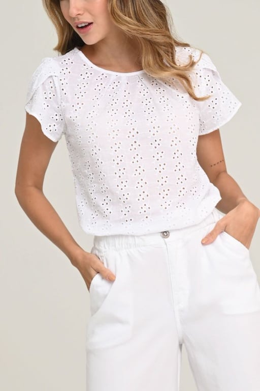 Modas de blusas en ojalillo hotsell