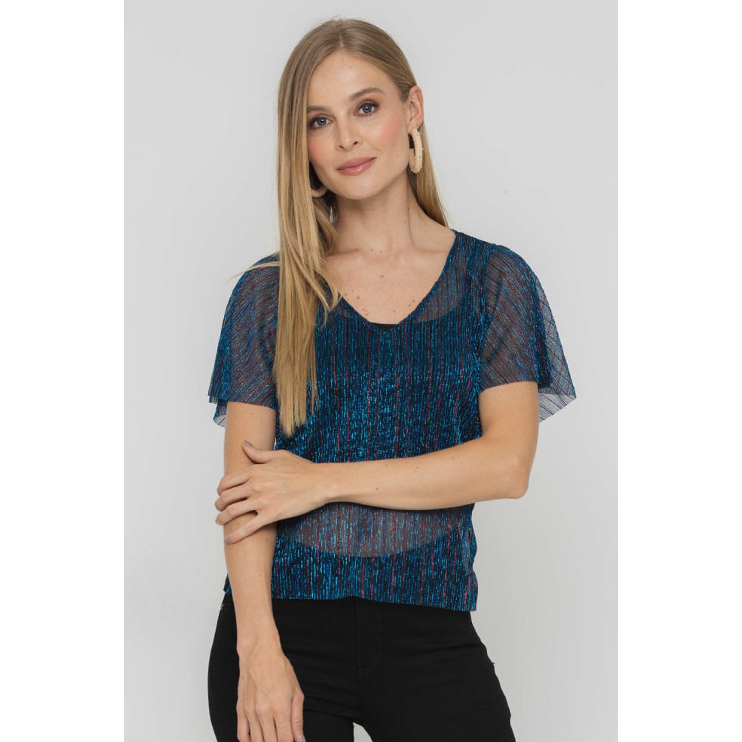 Blusa color turquesa oscuro shop