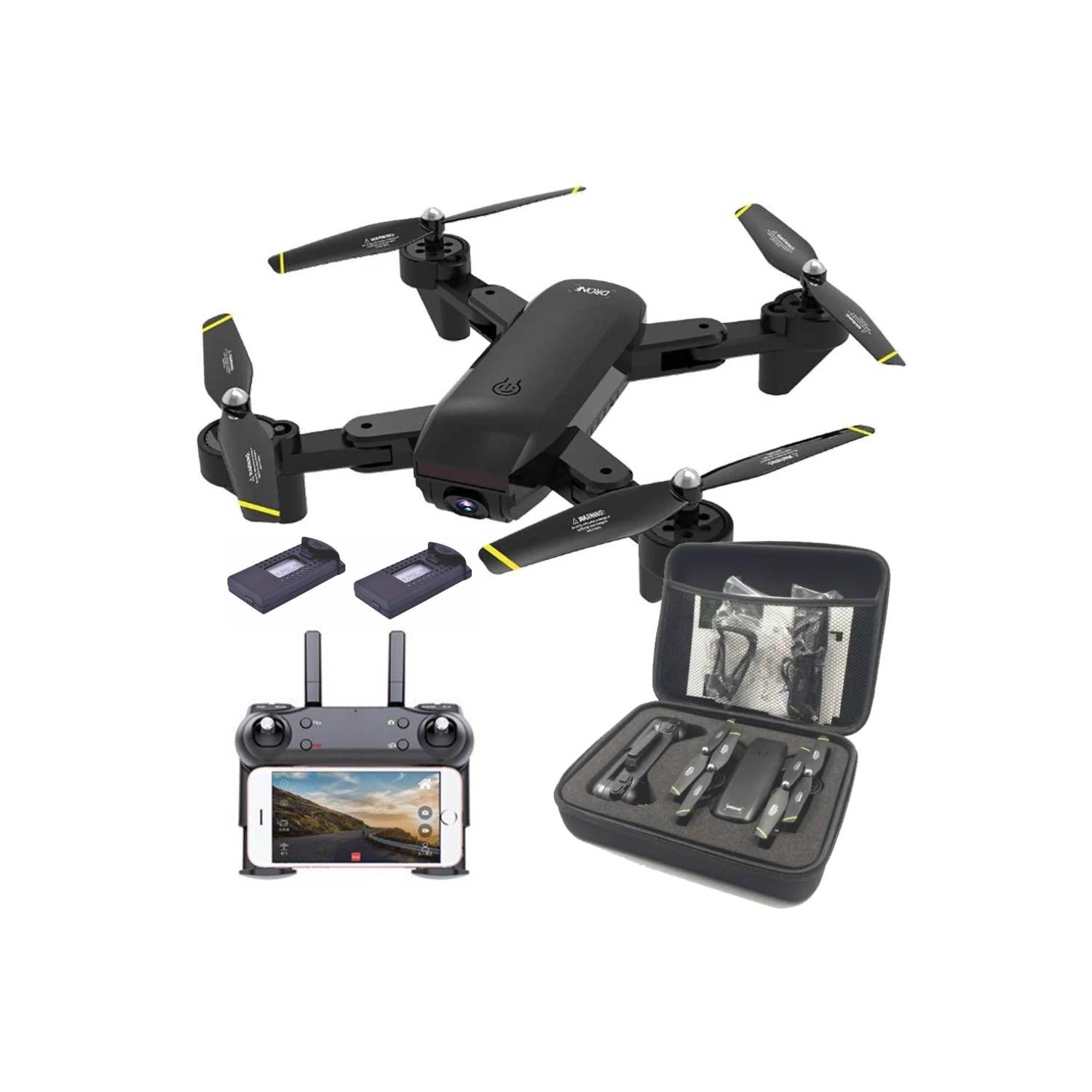 Drone Dm107s Plegable Doble Camara Wifi Full Hd 2 Baterias GENERICO falabella