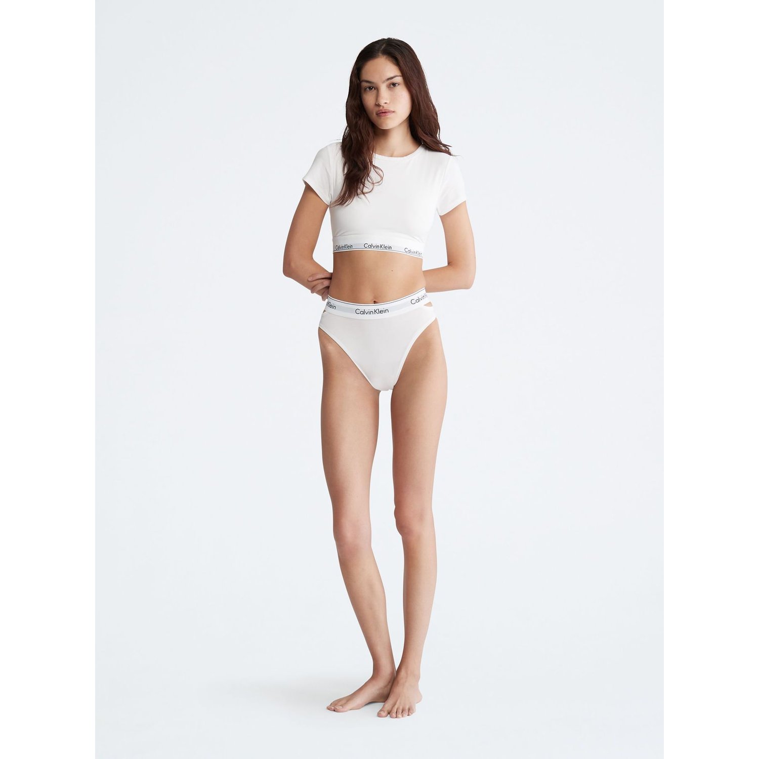 Tanga De Tiro Medio Ck Deconstructed Mujer Blanco Calvin Klein CALVIN KLEIN  | falabella.com