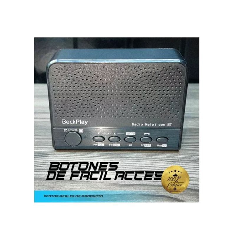 Radio Reloj Despertador Digital Recargable Bluetooth Usb JASHEN falabella