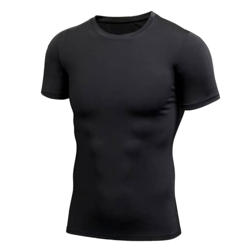 Camiseta licra negra hombre hotsell