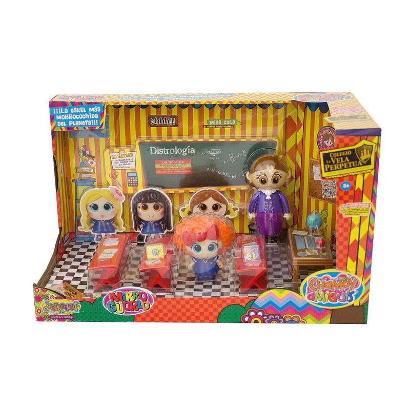 Set Munecos Chamoy Escuela Mikro Guorld Distroller DISTROLLER falabella