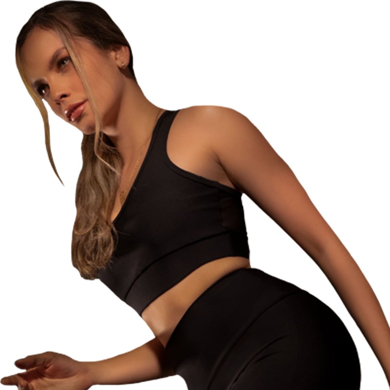 TOP DEPORTIVO NEGRO GRIS ADRIANA ARANGO 0384