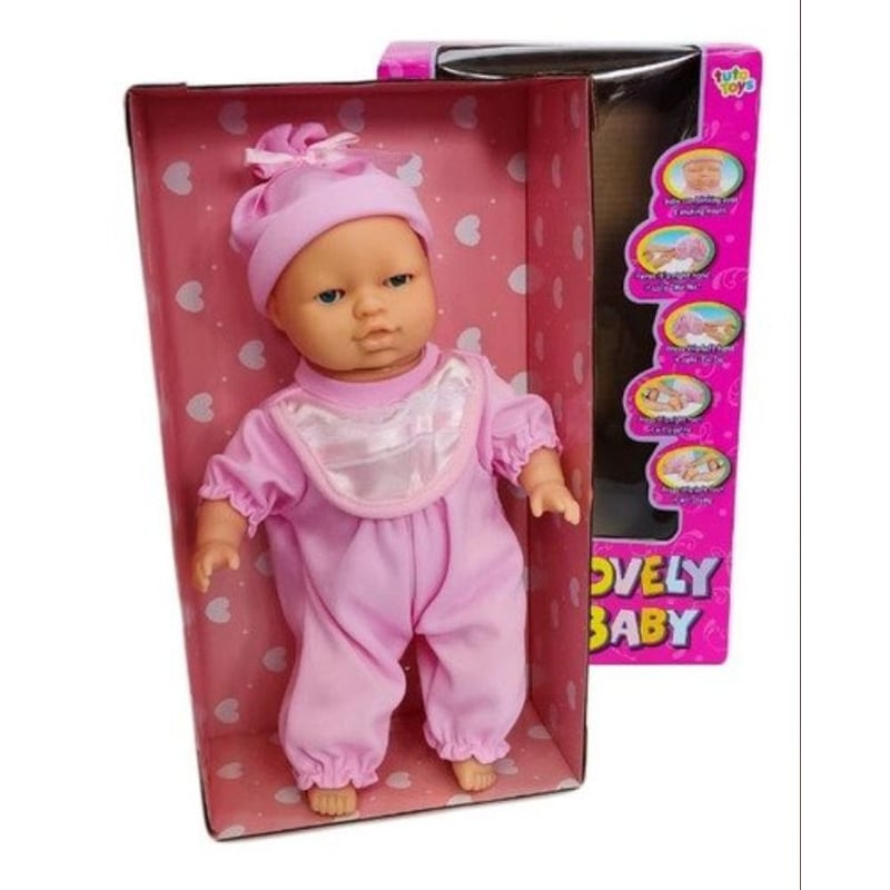 MUNECA BEBE CON GESTOS REALES LOVELY BABY JUGUETE GENERICO falabella