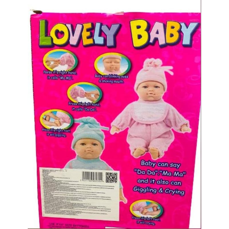 MUNECA BEBE CON GESTOS REALES LOVELY BABY JUGUETE GENERICO falabella
