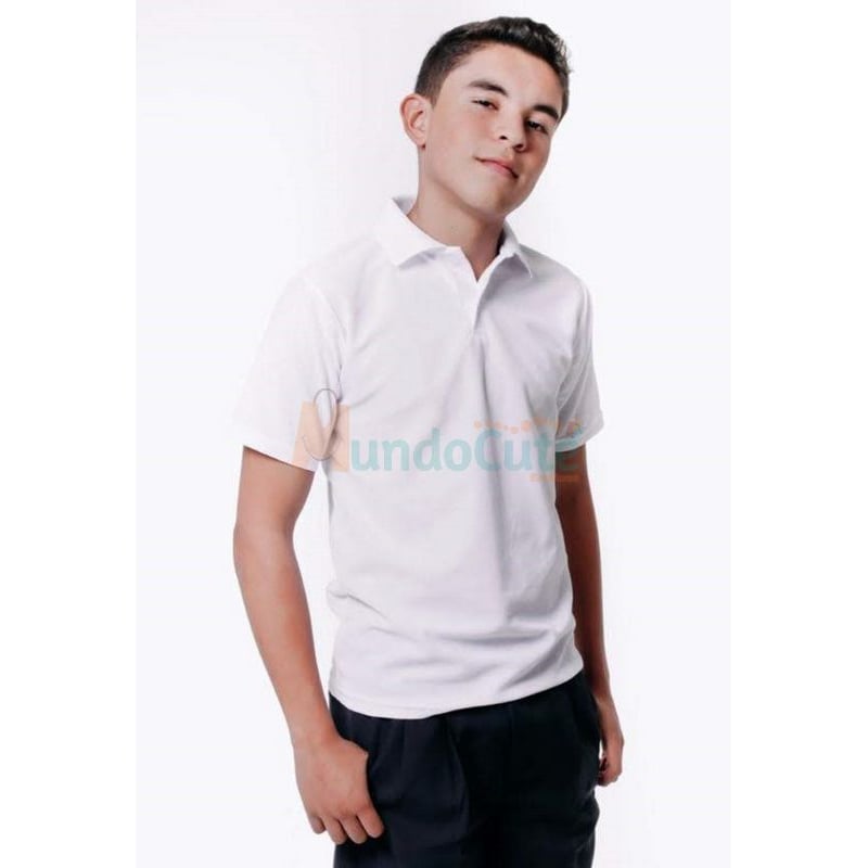 Camiseta polo blanca niño sales