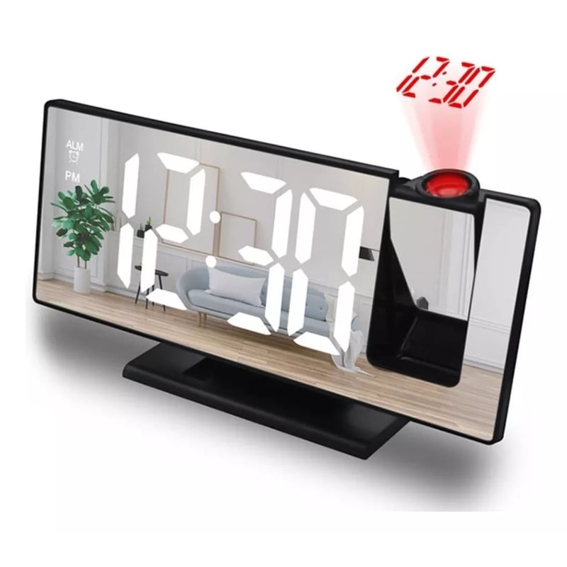 Reloj De Mesa Digital Espejo Con Proyector Hora En El Techo GENERICO falabella