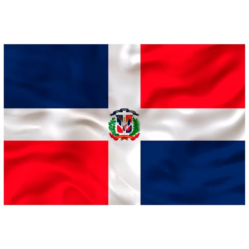 Bandera República Dominicana 1mtr X 15mt Rd Exterior Grande GENERICO ...