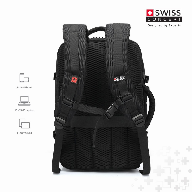MORRAL MONVISO SWISS CONCEPT COLOR NEGRO 25L SWISS CONCEPT falabella