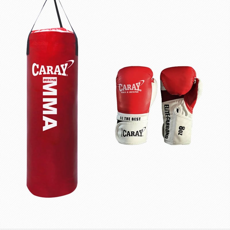 KIT SUPERAMERICA SACO PROFESIONAL ROJOGUANTES DE BOXEO CARAY falabella