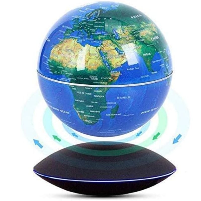 Globo flotante, globo levitador magnético con luz LED, globo geográfico