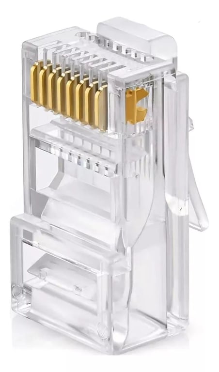 Conector De Red Rj45 Cat6 Bolsa 100 Unidades Terminal Rj45 GENERICO ...