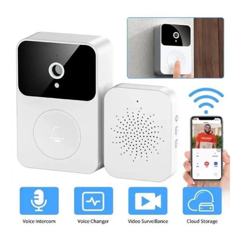 Timbre Con Camara Inteligente Intercomunicador Wifi Celular Seguridad ...