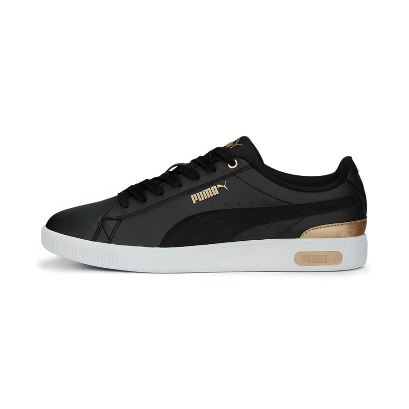 TENIS PUMA MUJER VIKKY V3 SPACE METALLICS NEGRO DORADO