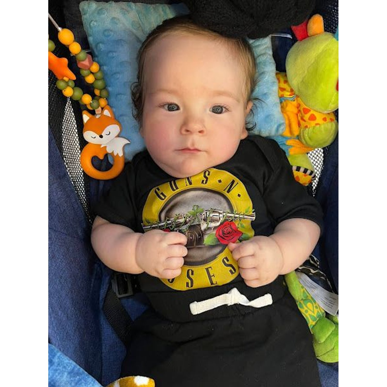 Ropa Para Bebe Body Guns And Roses clasico Rock Baby Monster