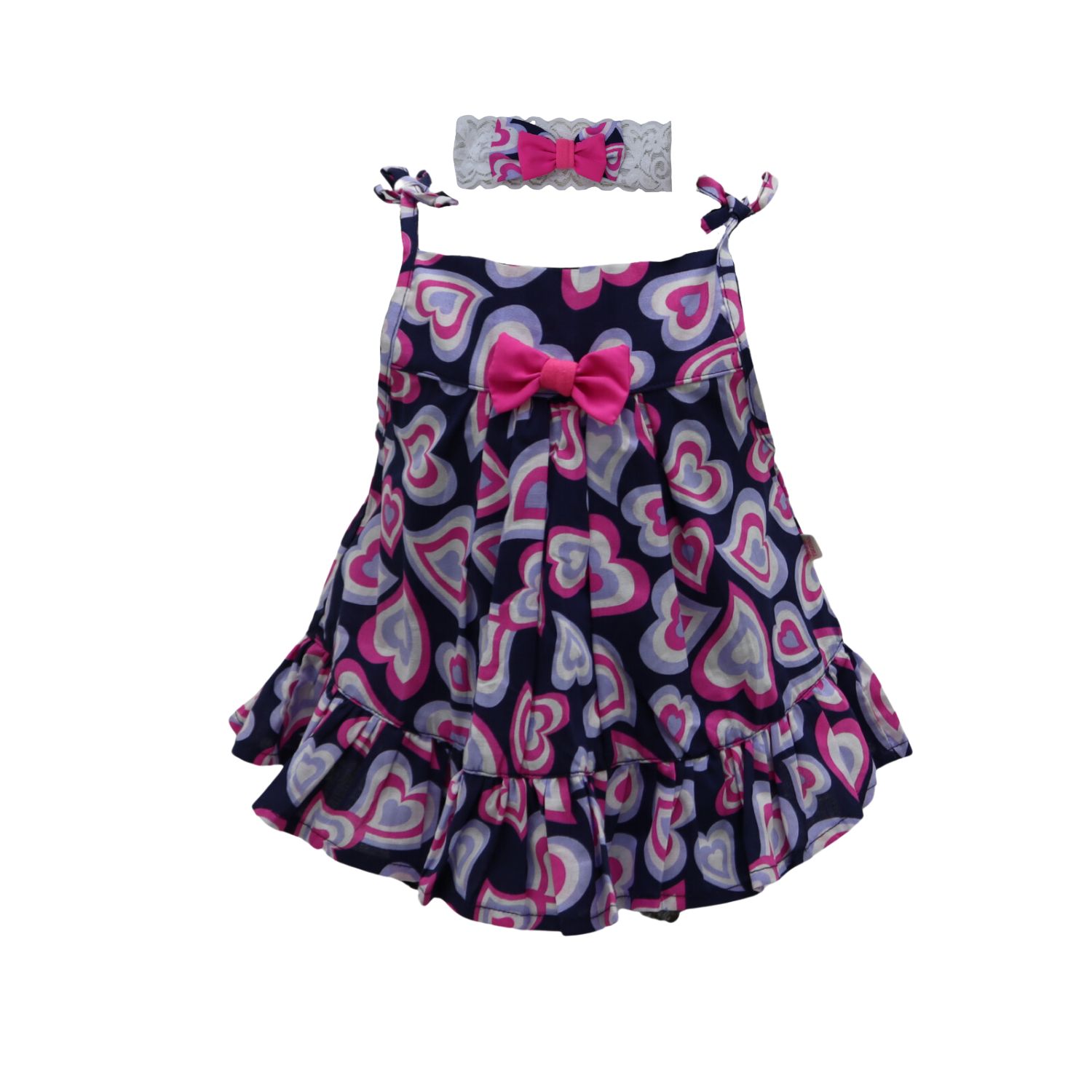 Vestido Corazones Bebe Nina. Talla 3 Meses a 18 Meses MATI MARIA TIRITAS falabella