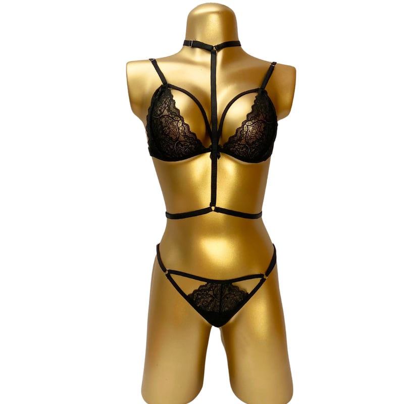 Lenceria Conjunto Ropa Intima Tanga Brasier Ligueros GENERICO falabella